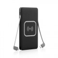 3 in 1 Built-in Cable Slim Qi Wireless Charger Power Bank 10000mah