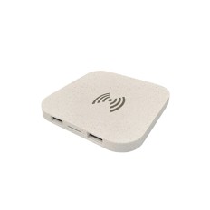 Eco麦秸秆方形双USB无线充